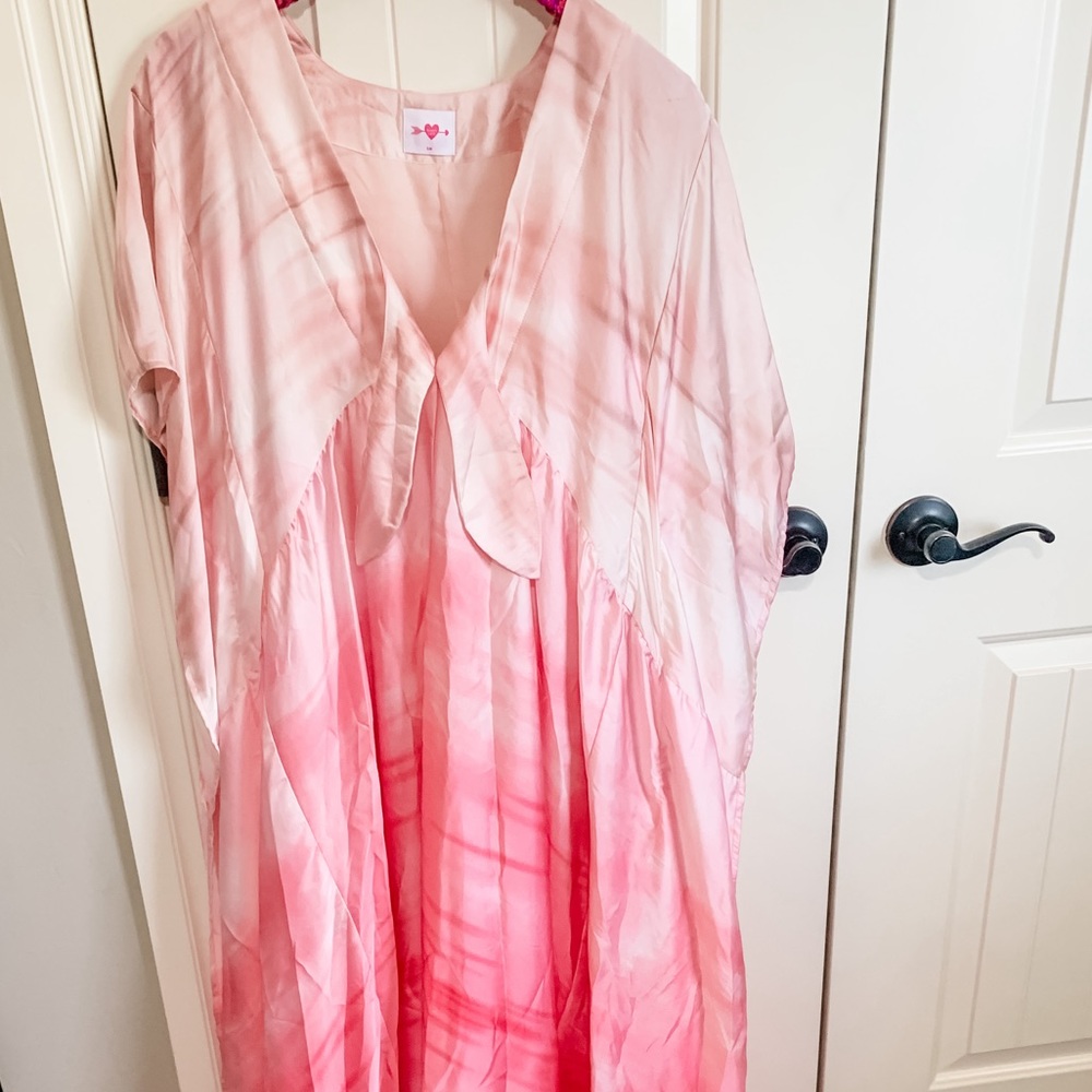 Buddy Love Mamie Caftan Maxi Dress S/M in pink ombré